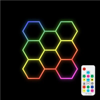 Ensemble de lumières en nid d'abeille RVB 8